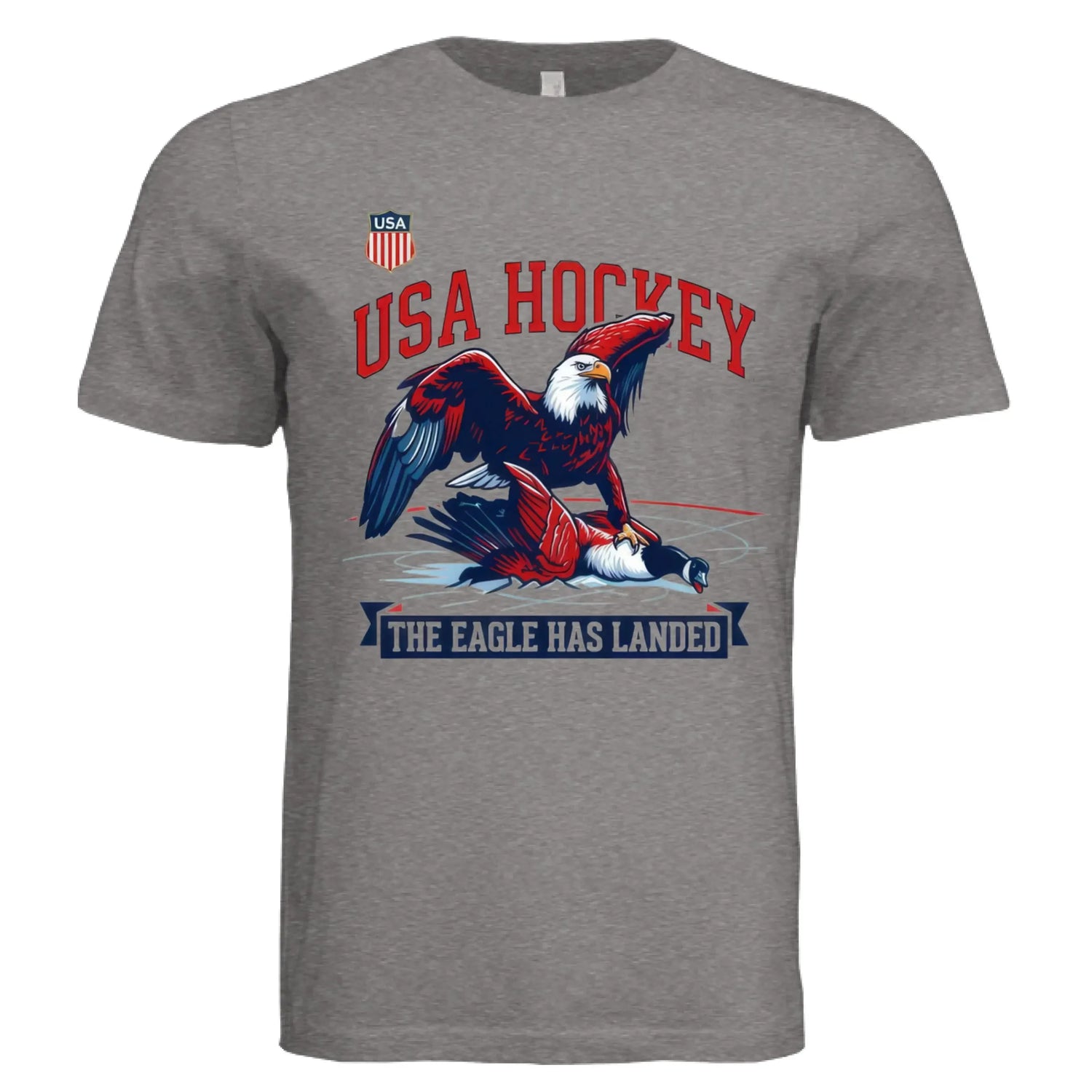 USA Hockey "The Eagle Has Landed" 2026 Olympic Gold Medal T-Shirt - Faith Forged Designs