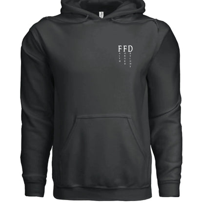 Faith &amp; Freedom Distressed Cross Flag Hoodie - Faith Forged Designs