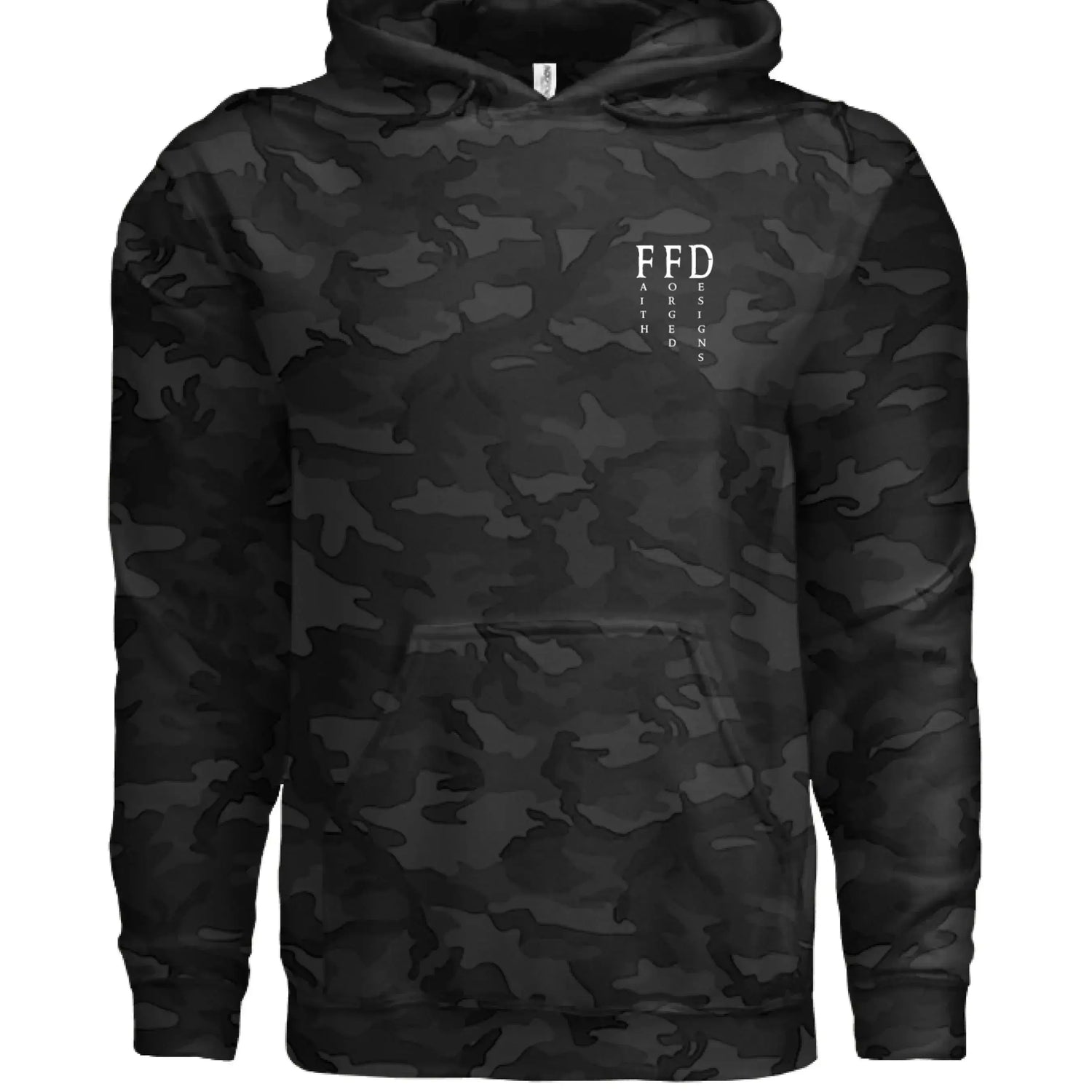 Faith &amp; Freedom Distressed Cross Flag Hoodie - Faith Forged Designs