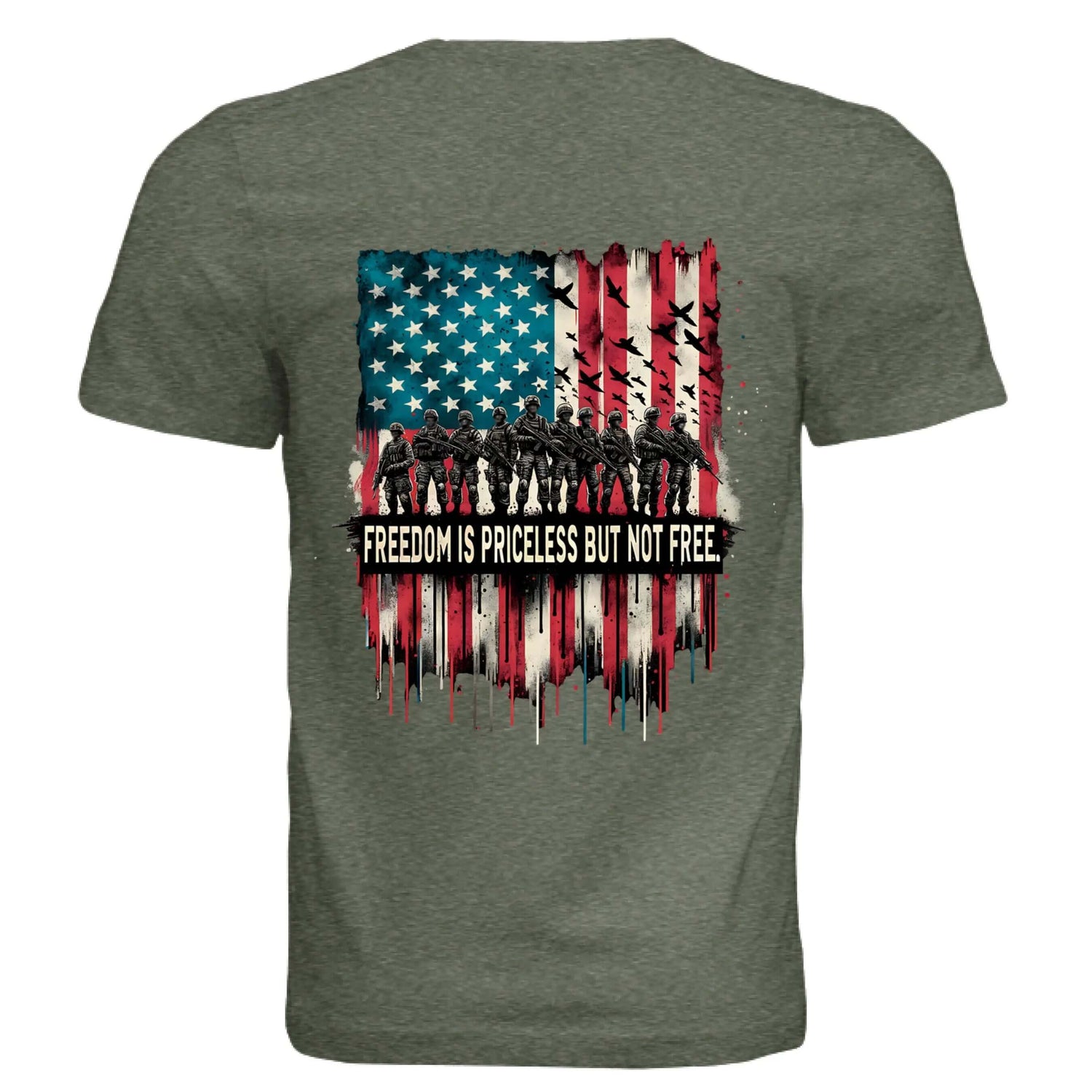 Military Green Triblend - BACK