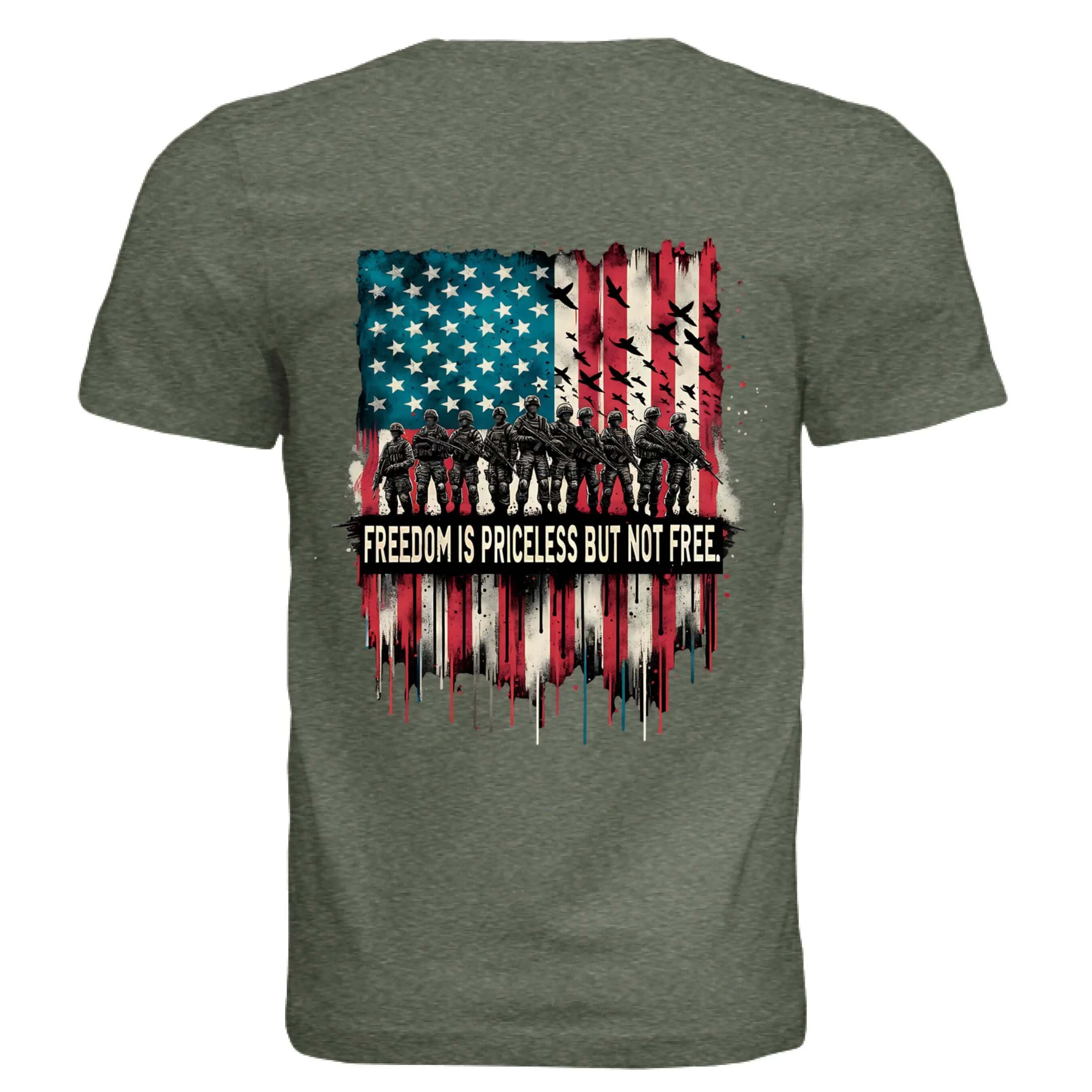 Military Green Triblend - BACK