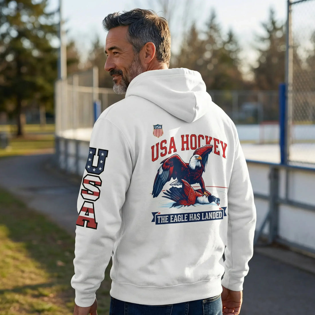 USA Hockey Victory Hoodie: The Eagle Has Landed - Faith Forged Designs