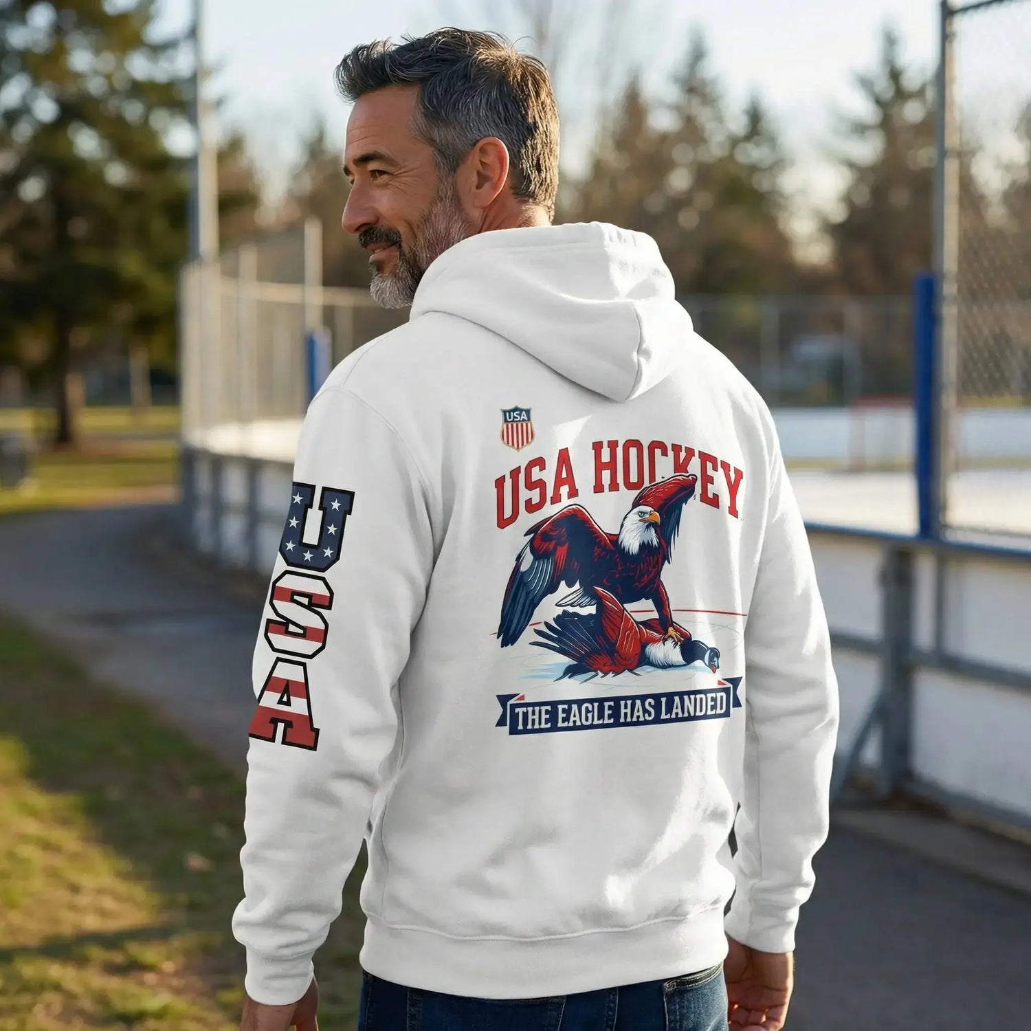USA Hockey Victory Hoodie: The Eagle Has Landed - Faith Forged Designs