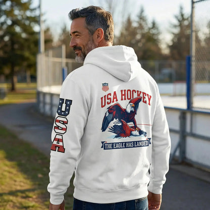 USA Hockey Victory Hoodie: The Eagle Has Landed - Faith Forged Designs