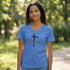 My Mission | Distressed Cross Christian V-Neck T-Shirt - Faith Forged Designs