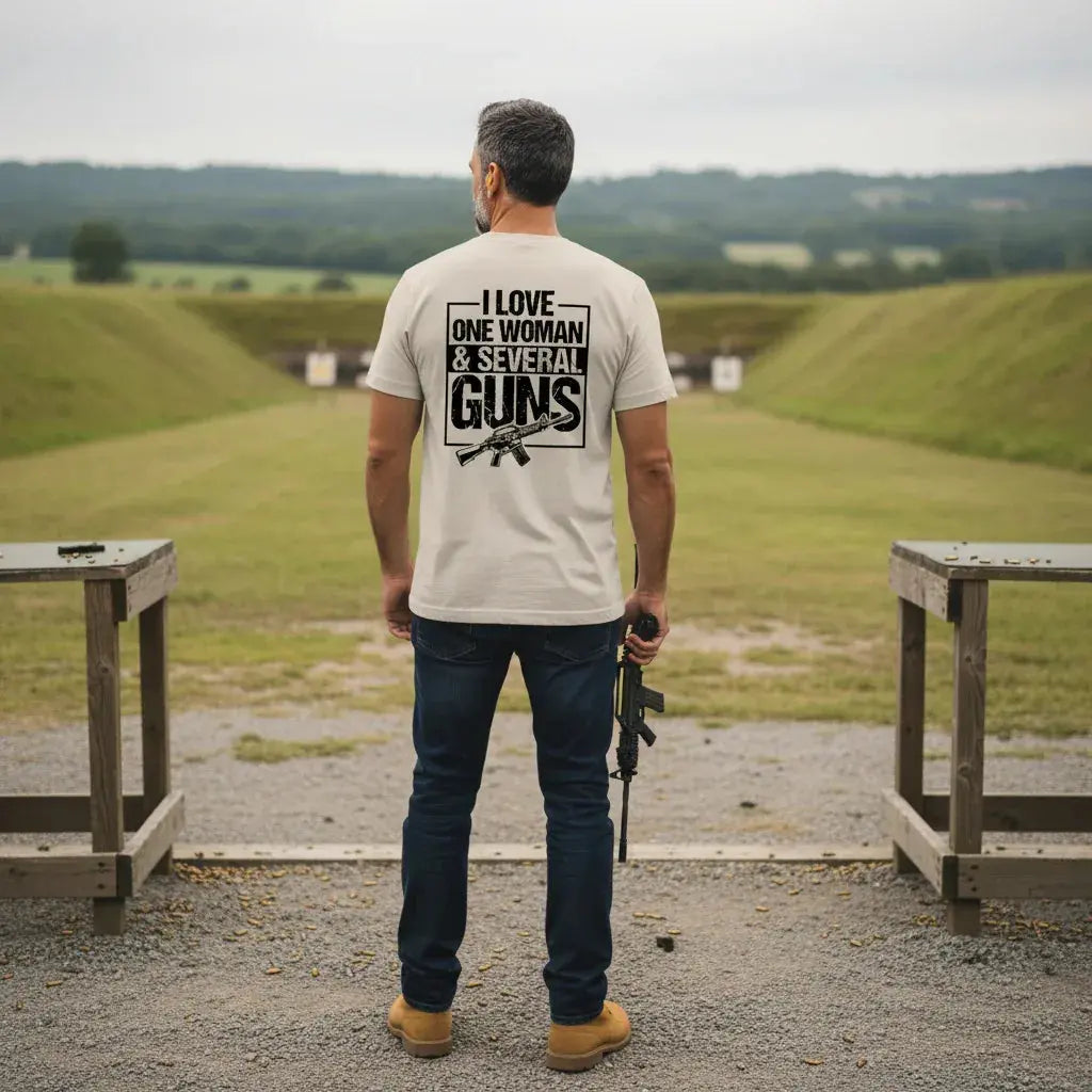 One Woman Several Guns Tee - Funny Gun Lover Shirt - Faith Forged Designs
