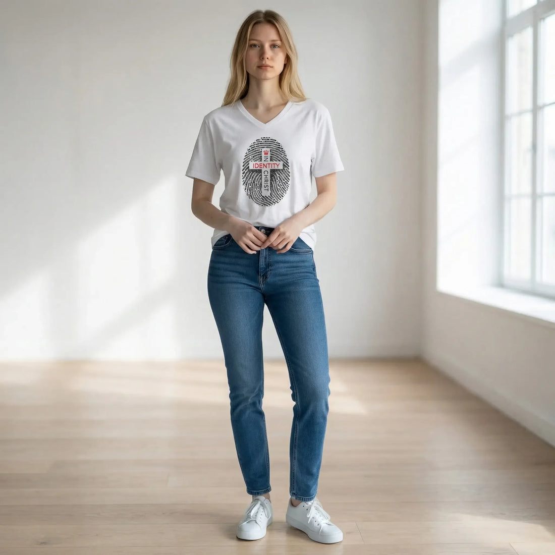 Identity in Christ V Neck - Faith Forged Designs